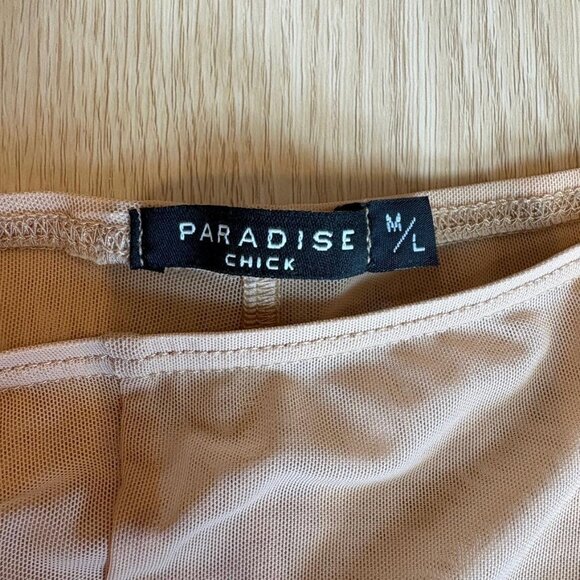 High waisted mesh pole dance shorts by Paradise Chick M/L - Picture 3 of 7
